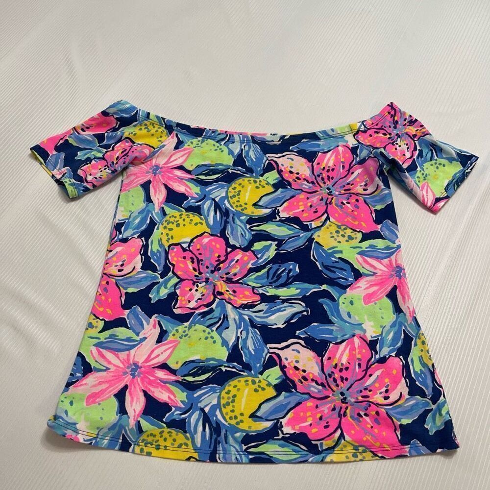 Lilly Pulitzer Keira Off Shoulder Floral Top Size XS